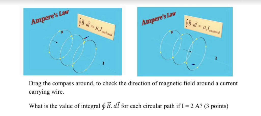 Solved Ampere's Law B.di = H, I Encetened Ampere's Law $B Di | Chegg.com