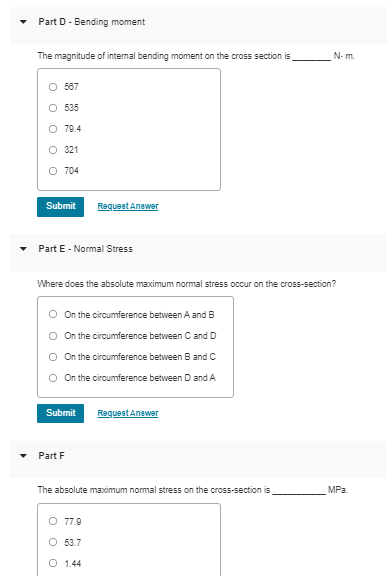 Solved Part A - Torque The magnitude of internal torque on | Chegg.com