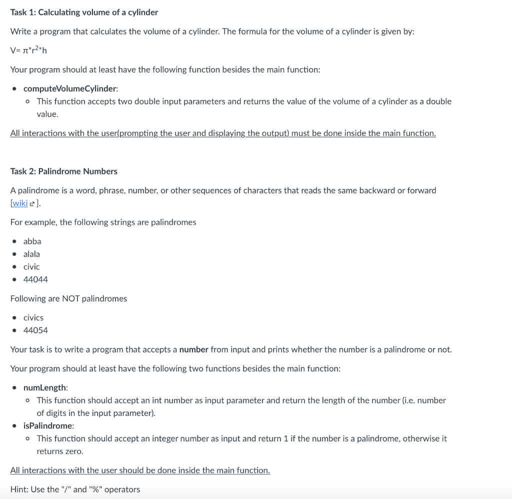 volume of cylinder unit volume homework 1