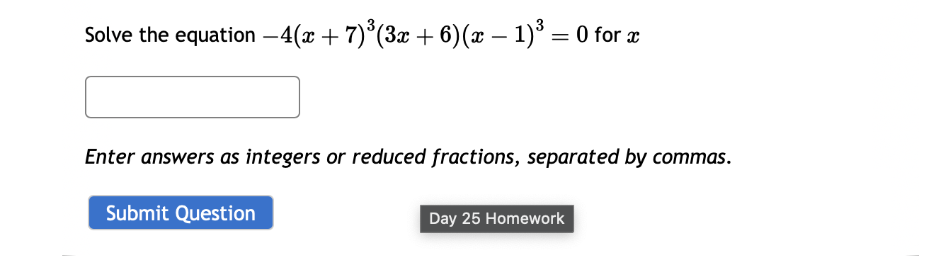 solve the equation x 7 x 4 x 3 1 0