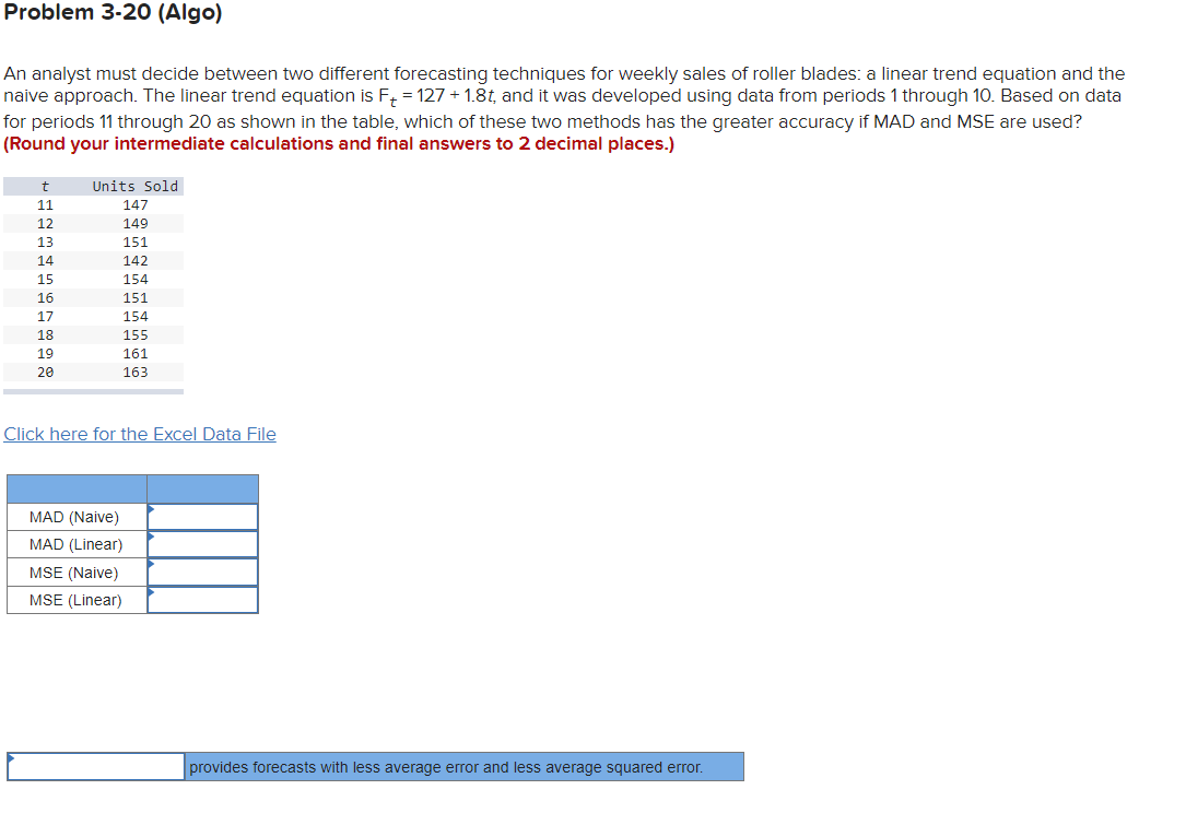 Solved An analyst must decide between two different | Chegg.com