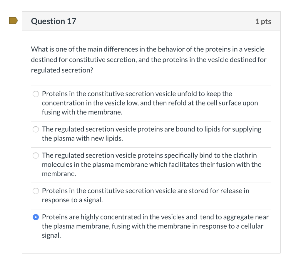 Solved Question 17 1 pts What is one of the main differences | Chegg.com