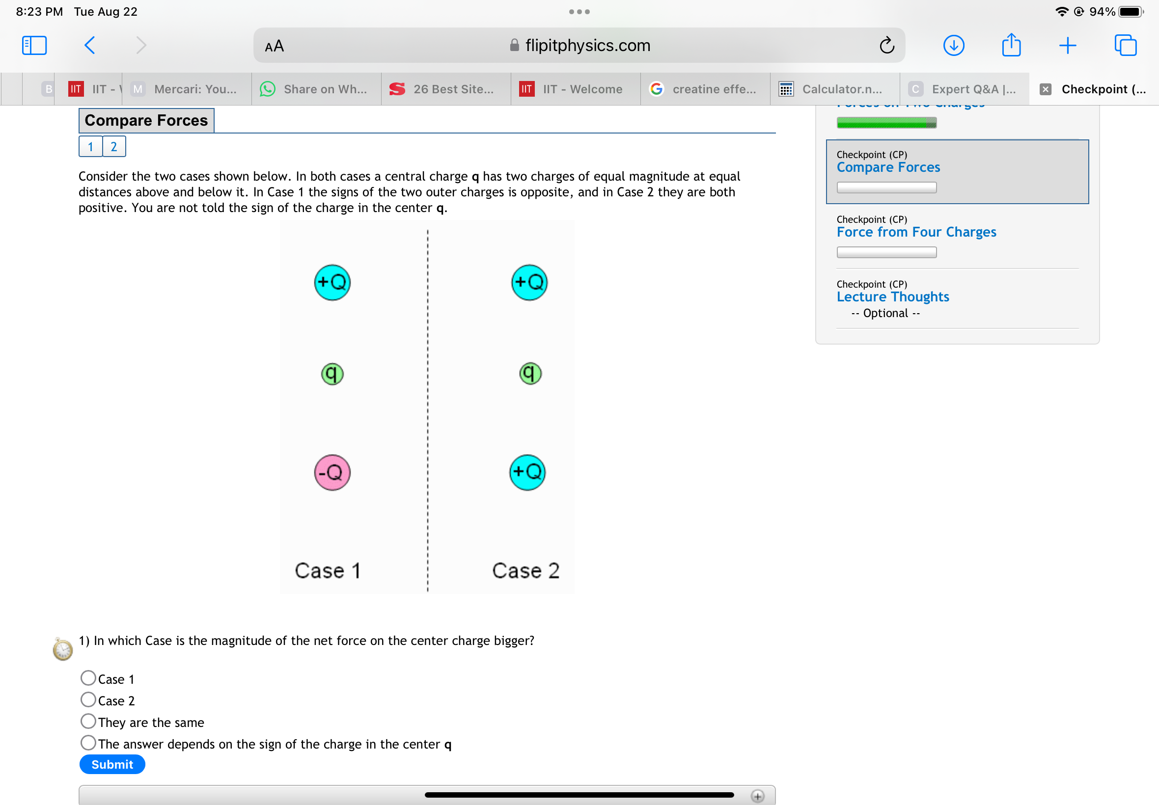 Solved Consider the two cases shown below. In both cases a