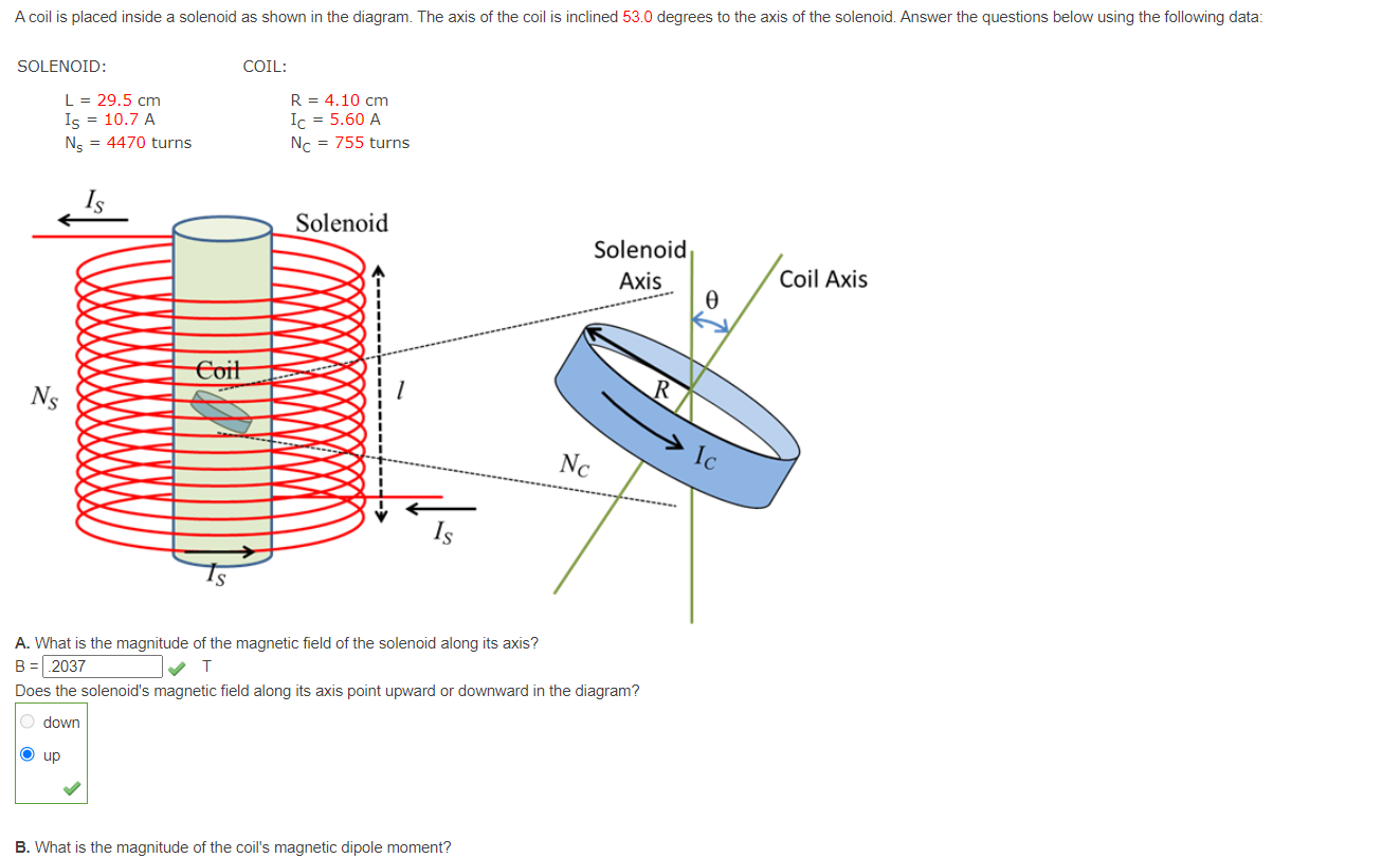 A coil is placed inside a solenoid as shown in the | Chegg.com