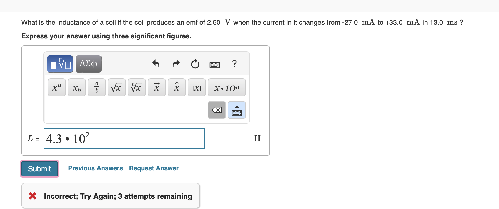 Solved What is the inductance of a coil if the coil produces | Chegg.com