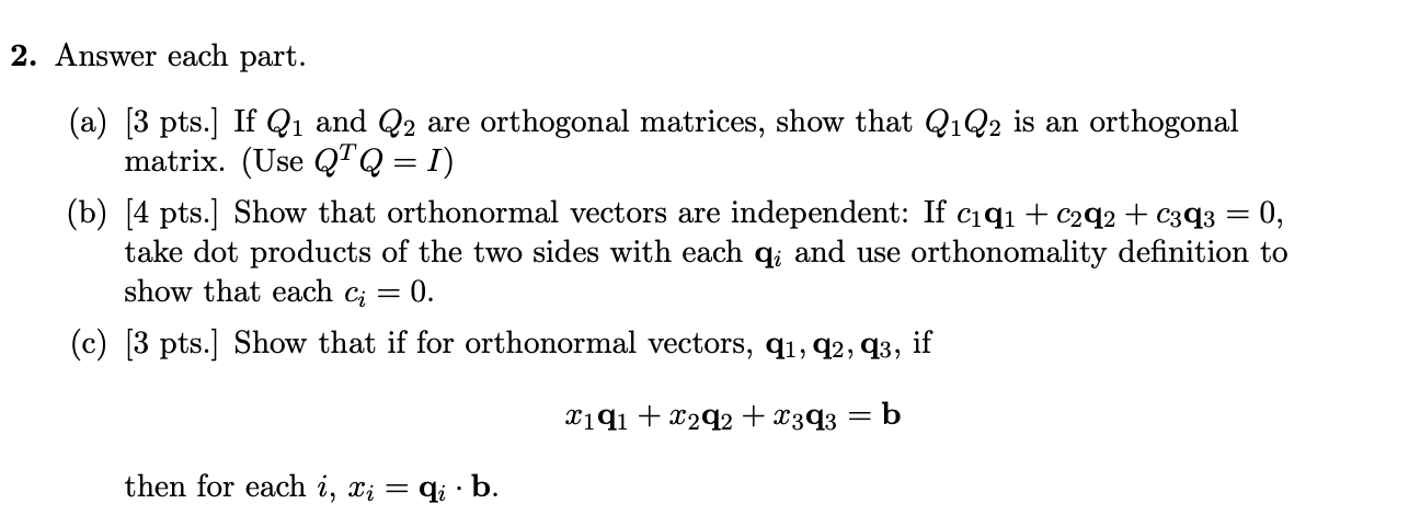 Solved 2. Answer Each Part. (a) [3 Pts.] If Q1 And Q2 Are | Chegg.com