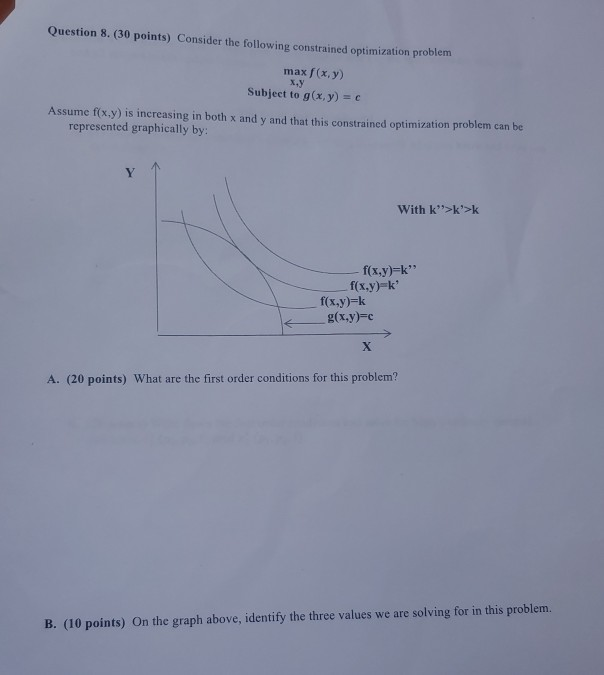 Solved Question 8. (30 points) Consider the following | Chegg.com