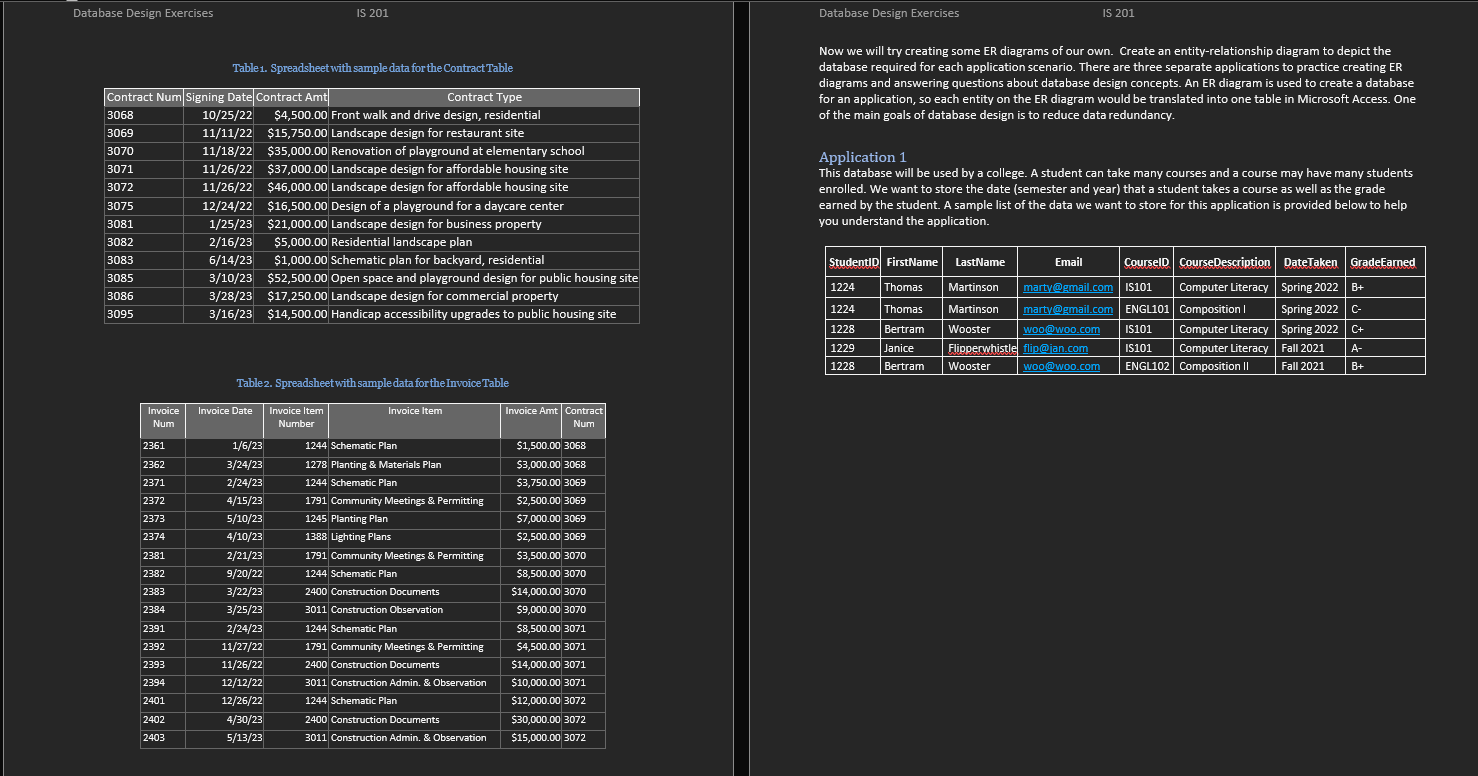 Now we will try creating some ER diagrams of our own.