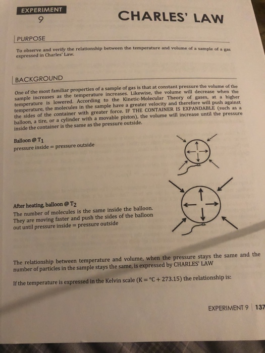 experiment to verify charles law