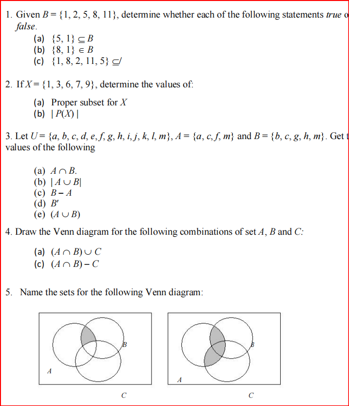 Solved 1 Given B 1 2 5 8 11 Determine Whether E Chegg Com