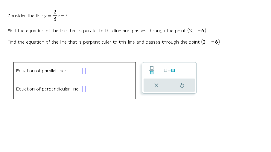 find the equation of the graphed line y=-2x 5