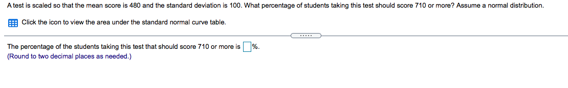 Solved A test is scaled so that the mean score is 480 and | Chegg.com