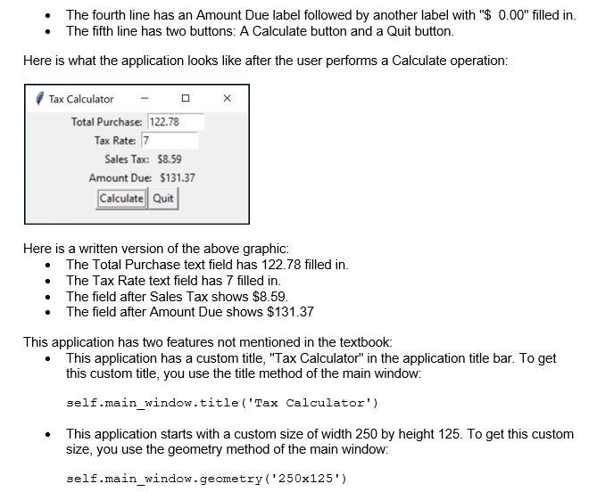 Solved In this problem, you will build a tax calculator GUI | Chegg.com