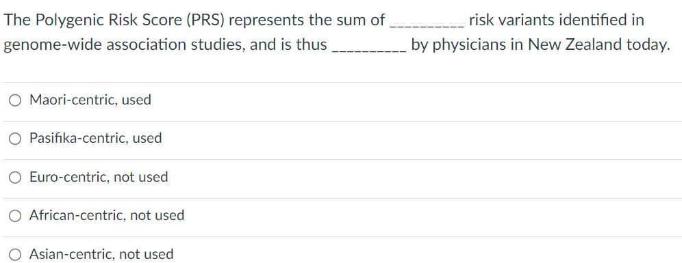 Solved The Polygenic Risk Score (PRS) represents the sum of | Chegg.com
