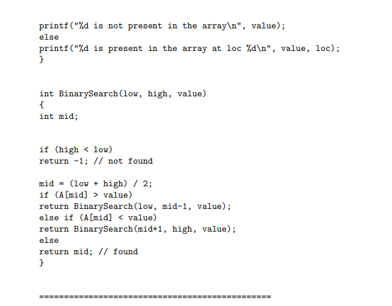 Solved Problem 2: Binary Search (30 points) Write MIPS | Chegg.com