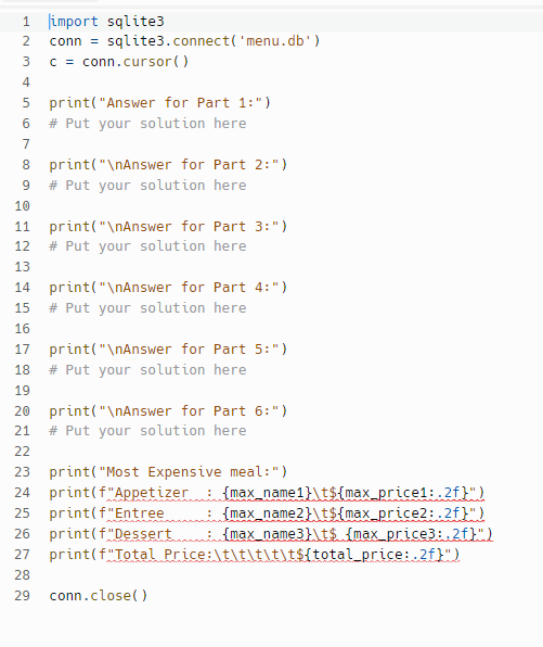 Solved The program must take input from the table, items | Chegg.com