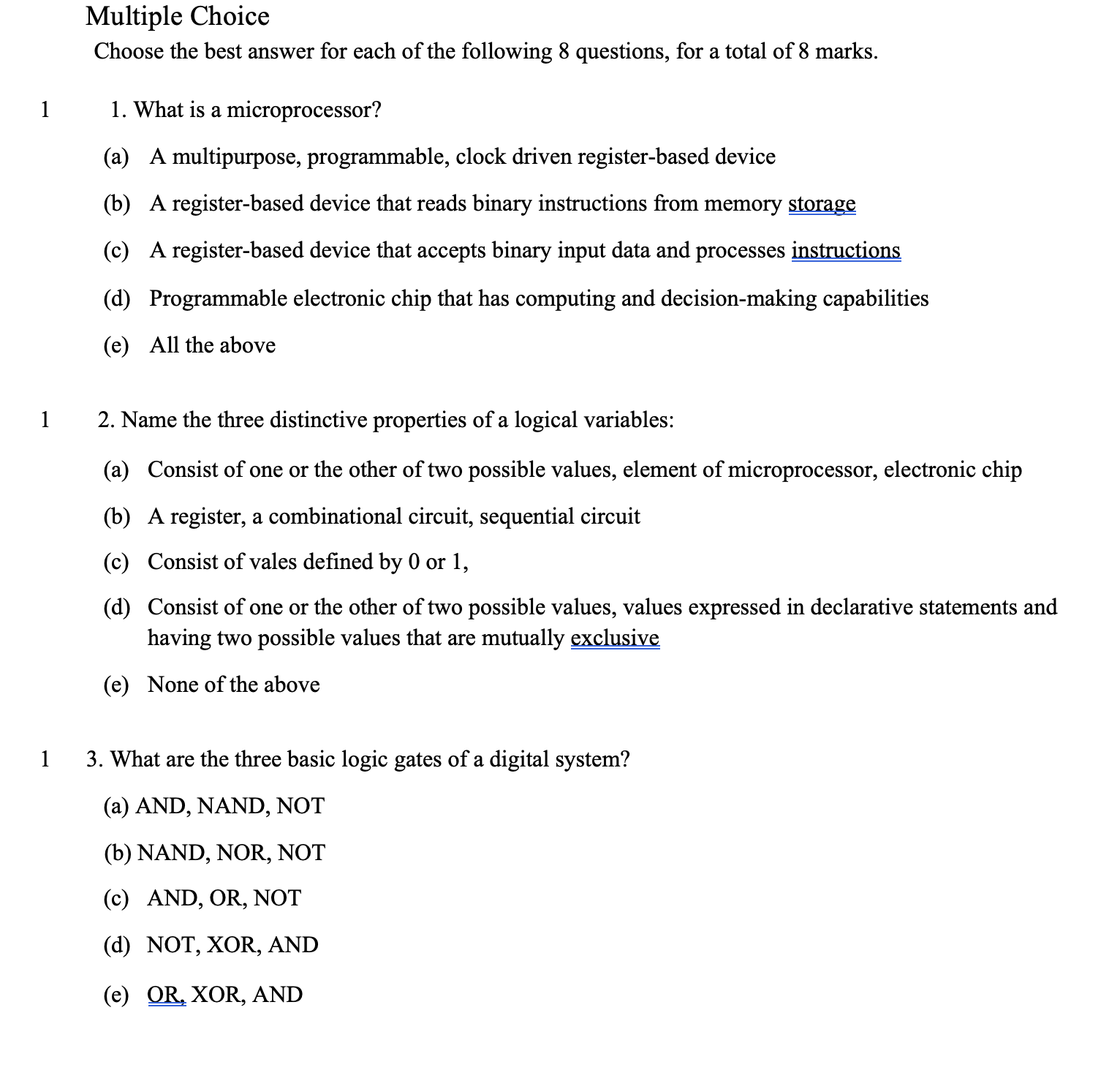 Solved Multiple Choice Choose the best answer for each of | Chegg.com