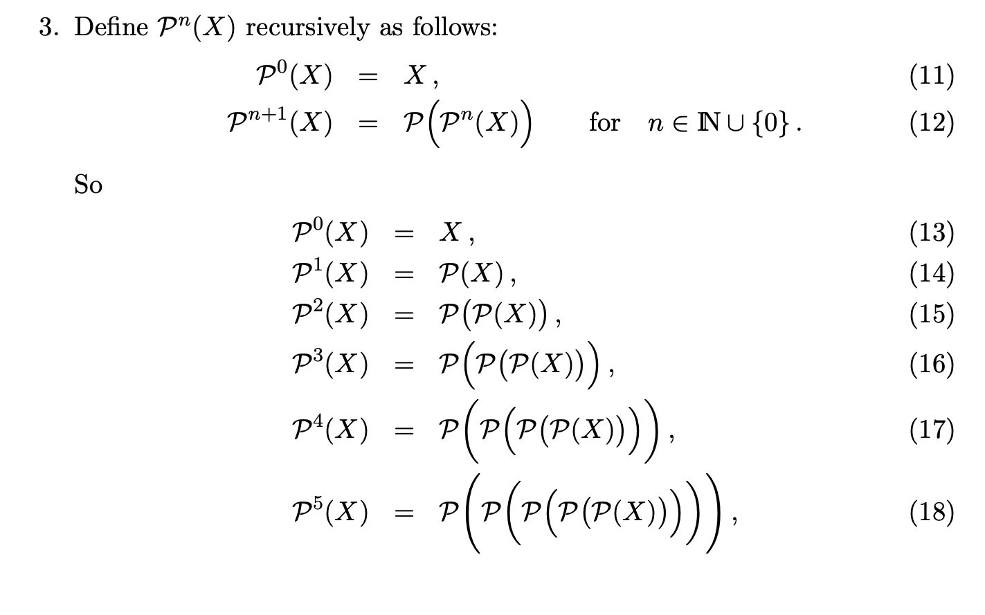 Solved 3. Define Pn(X) recursively as follows: pº(X) Plan X, | Chegg.com