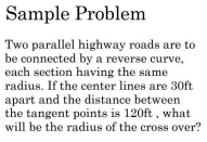 Solved Sample Problem Two parallel highway roads are to be | Chegg.com