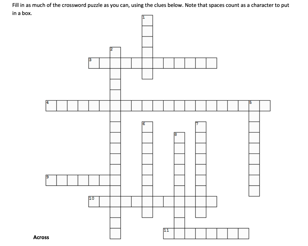 solve the crossword puzzle, then use the letters in the shaded boxes to  find your next clue - WordMint