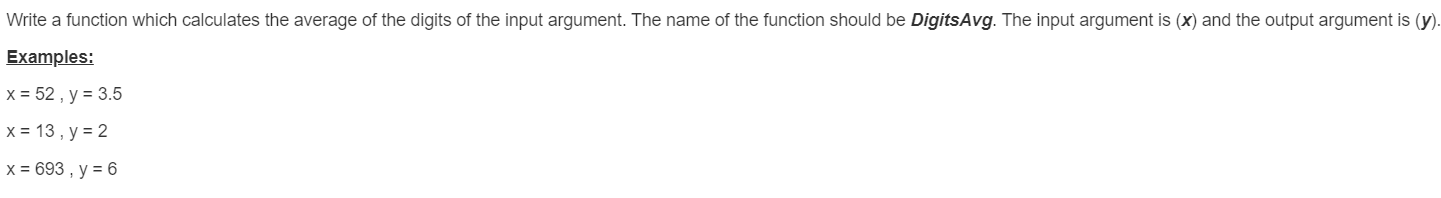 Solved Write a function which calculates the average of the | Chegg.com