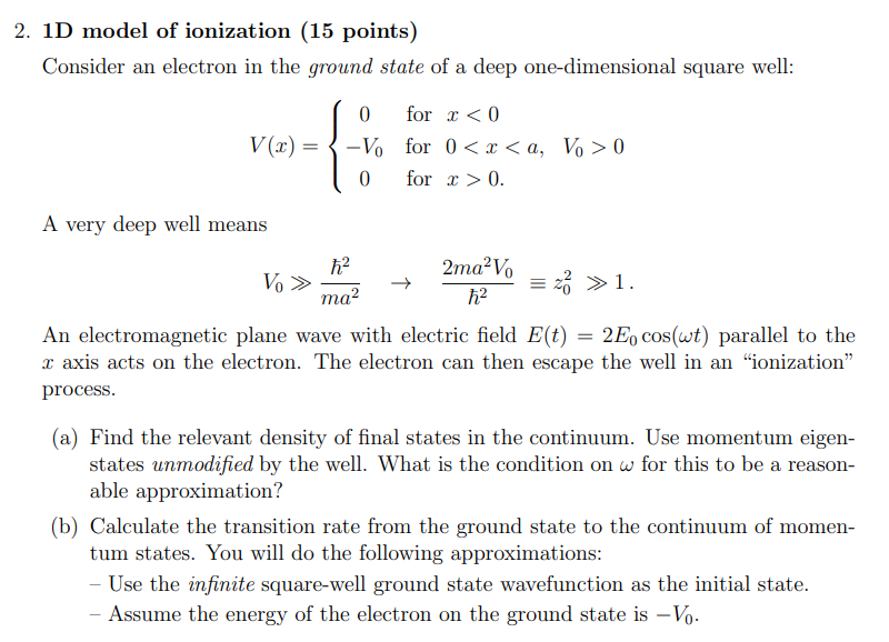 Solved MIT Quantum Physics III (8.06) Spring 2018 Assignment | Chegg.com