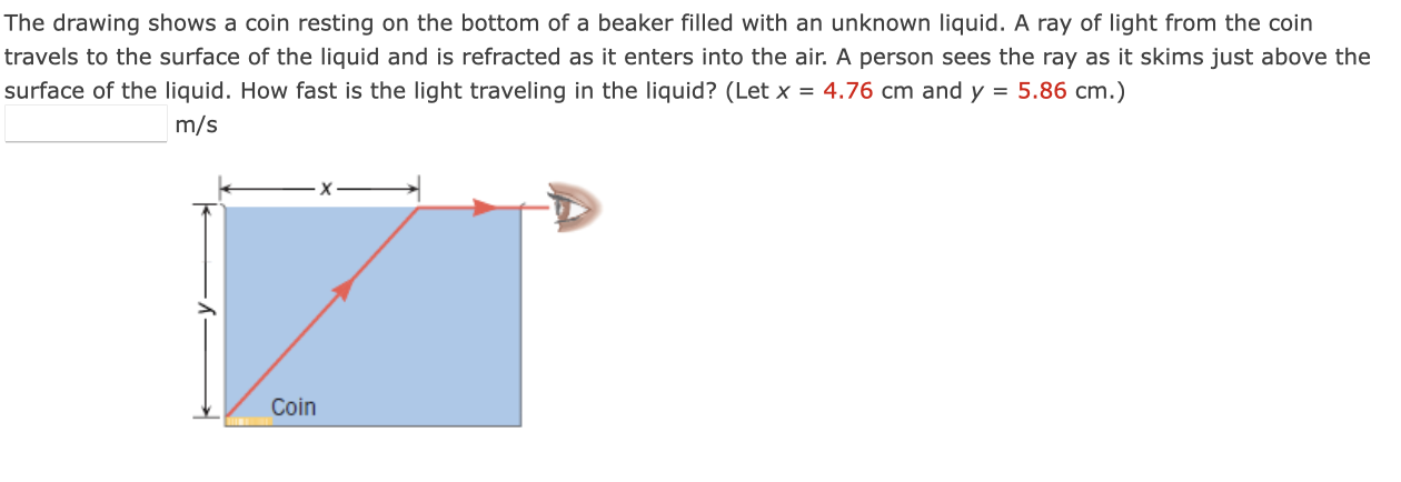 Solved The drawing shows a coin resting on the bottom of a | Chegg.com