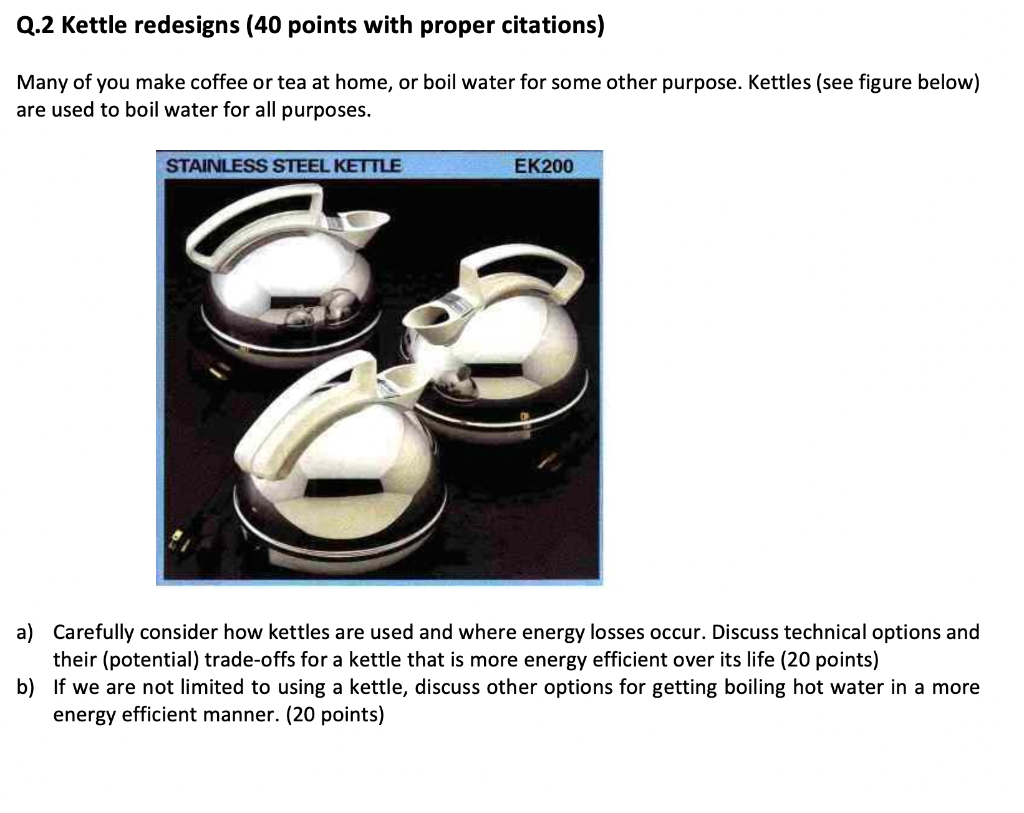Kettle Logic Example Solved Q.2 Kettle redesigns (40 points with proper | Chegg.com