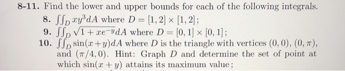 Solved 8-11. Find the lower and upper bounds for each of the | Chegg.com