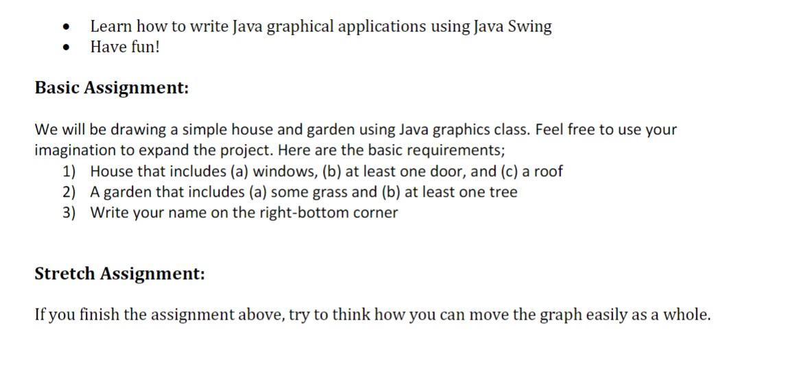 Solved - Learn how to write Java graphical applications | Chegg.com