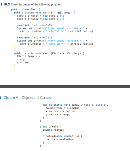 Solved 9.10.2 ﻿Show the output of the following | Chegg.com