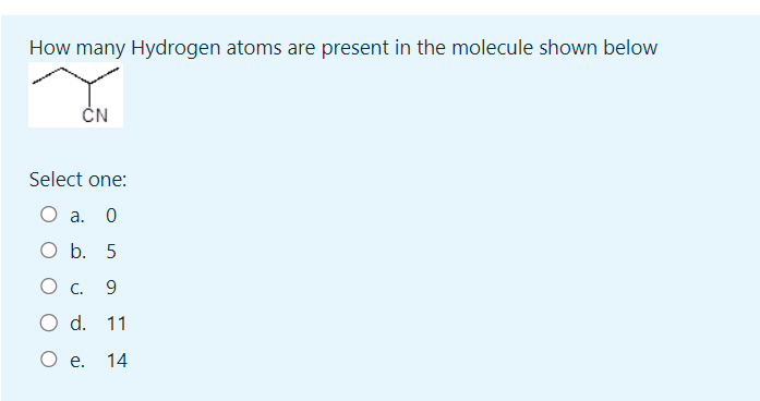 Solved How many Hydrogen atoms are present in the molecule | Chegg.com