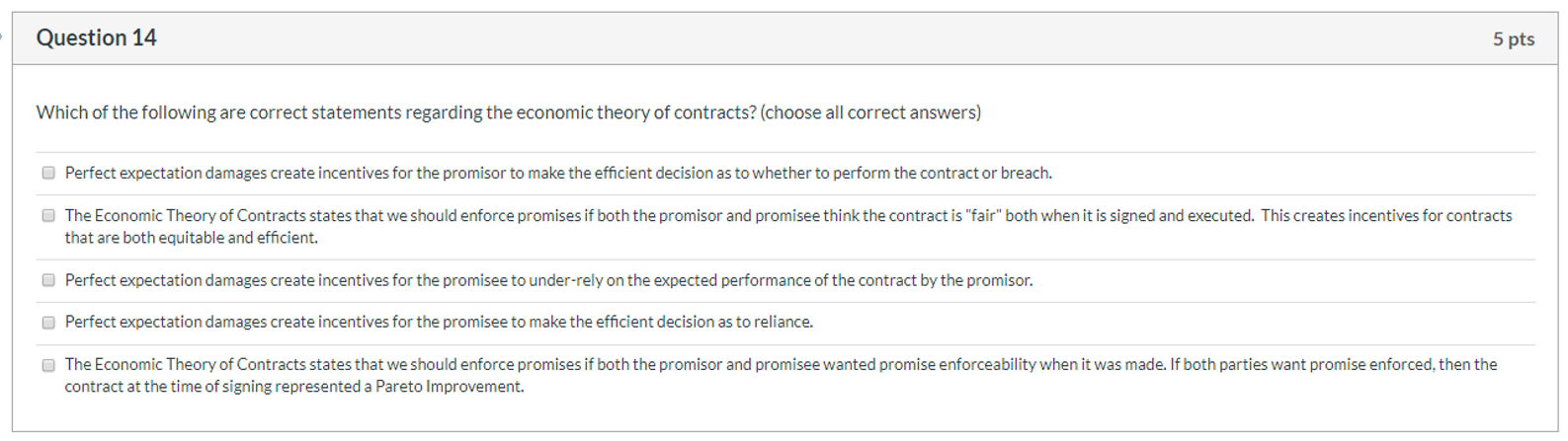 Solved Question 14 5 pts Which of the following are correct | Chegg.com