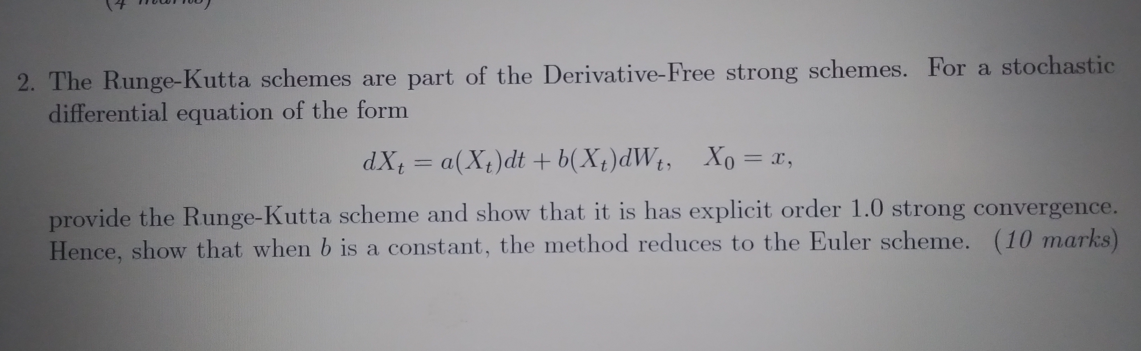 Solved 2. The Runge-Kutta Schemes Are Part Of The | Chegg.com