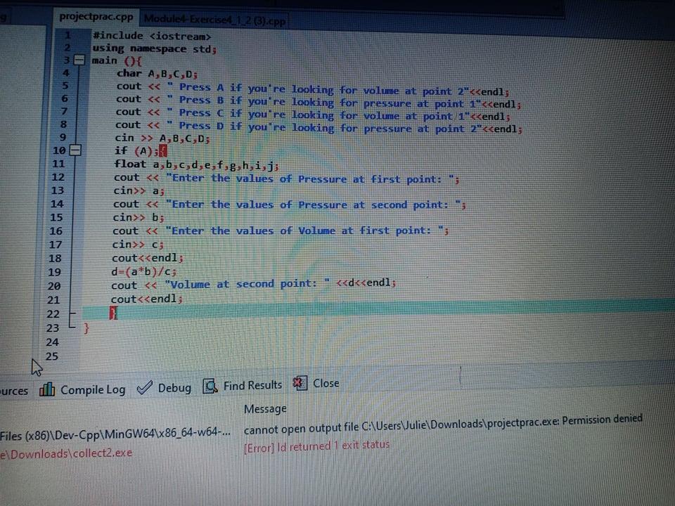 Solved Create a codes in C++ using PRESSURE FORMULA like the | Chegg.com
