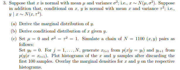 3. Suppose that r is normal with mean p and variance | Chegg.com