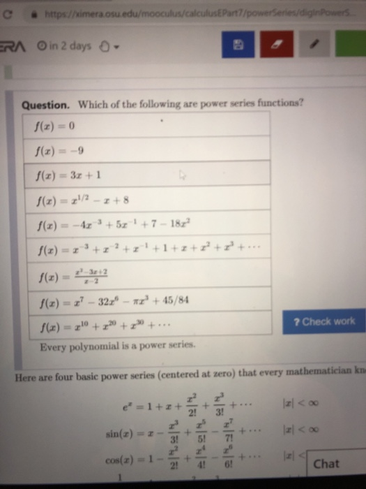 Solved: ฉ Http://ximera RA Oin 2 Days 四 Question. Which O... | Chegg.com