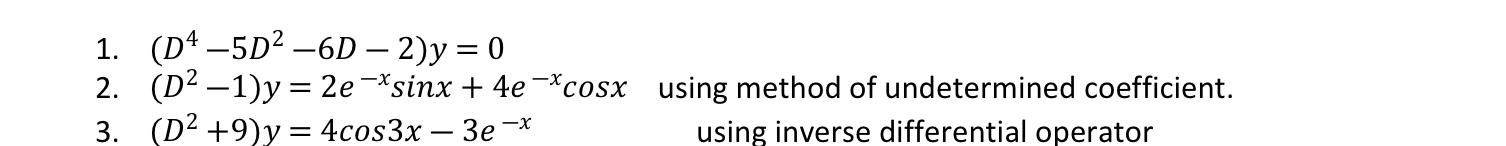 Solved Hi! Please help me solve the differential equations | Chegg.com