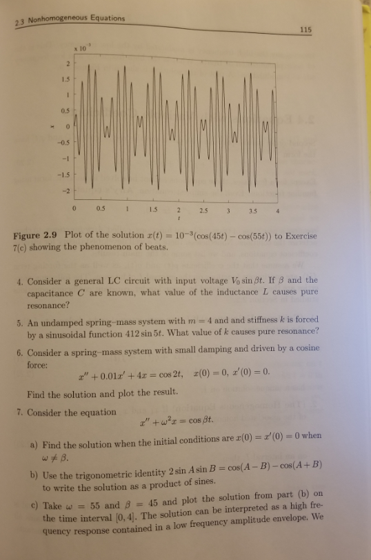 Solved • Exercise 7 From Section 2.3.2. For Part (c), Use | Chegg.com