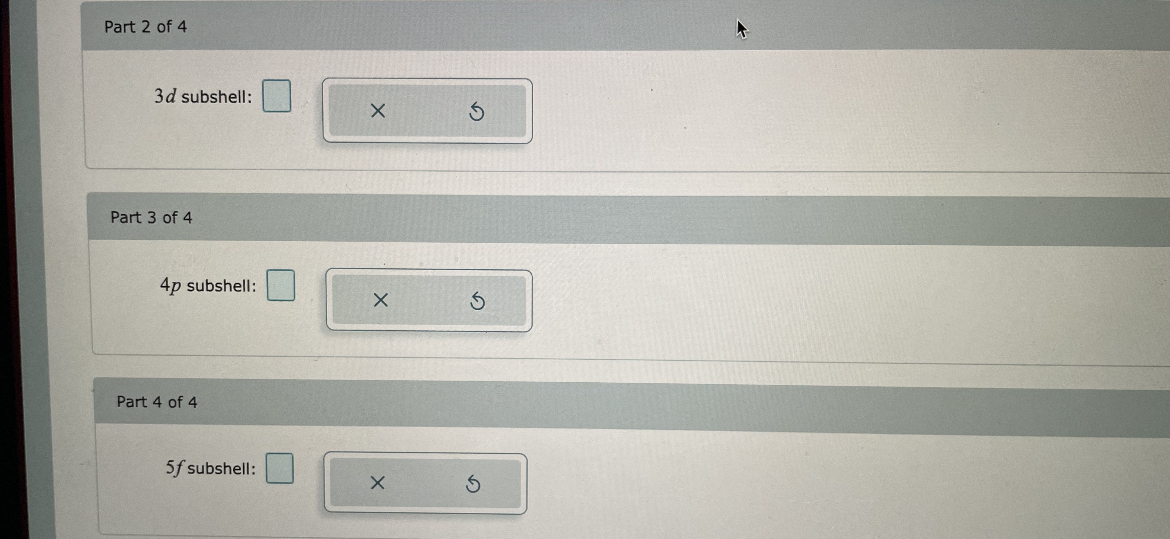 maximum number of electrons in p sub shell