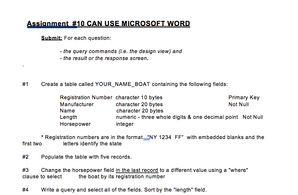 Solved Assignment 10 Can Use Microsoft Word Submit For