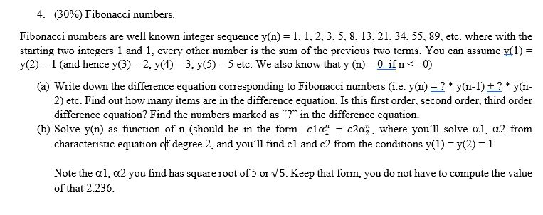 4 30 Fibonacci Numbers Fibonacci Numbers Are - 