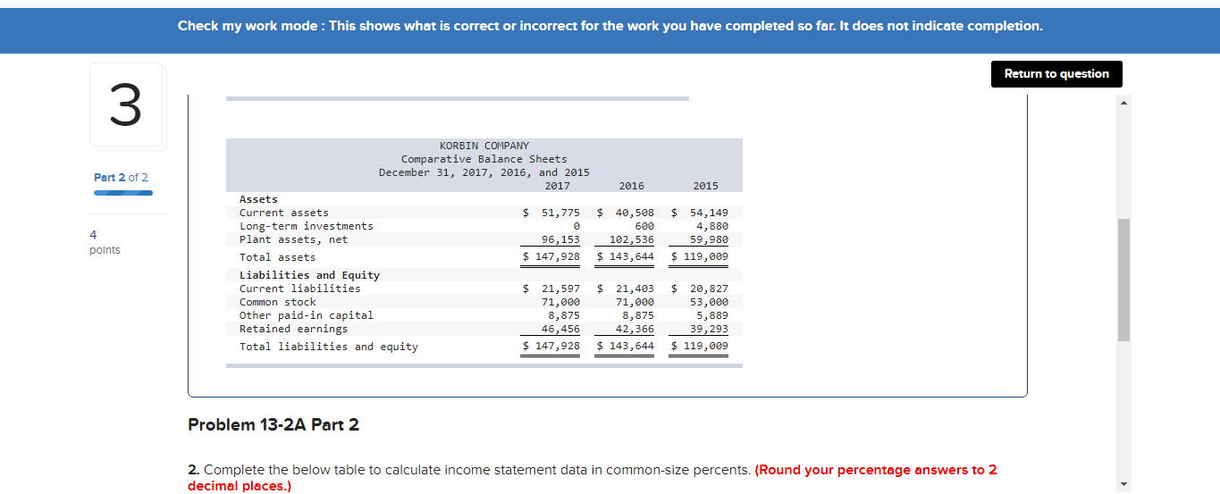 Solved Return to question 3 Required information Part 2 of 2 | Chegg.com