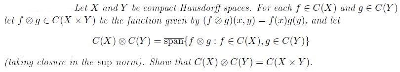 Solved Let X And Y Be Compact Hausdorff Spaces For Each 