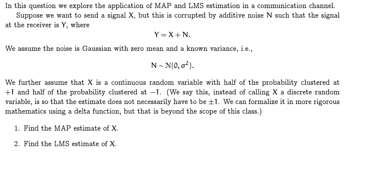 Solved In this question we explore the application of MAP | Chegg.com