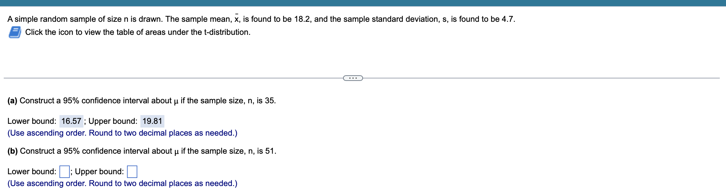 Solved A simple random sample of size n is drawn. The sample | Chegg.com