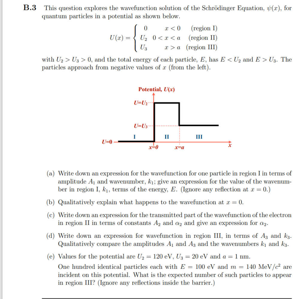 Solved .3 This question explores the wavefunction solution | Chegg.com