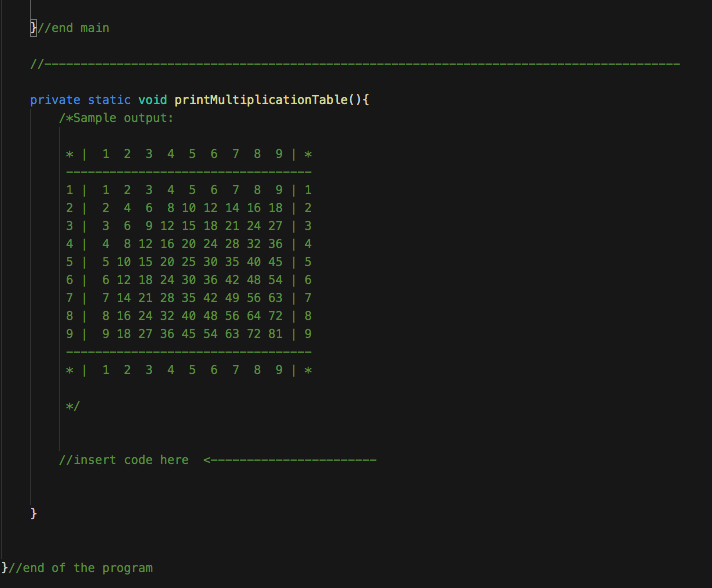 Solved JAVA. Help using nested for-loops, print a | Chegg.com