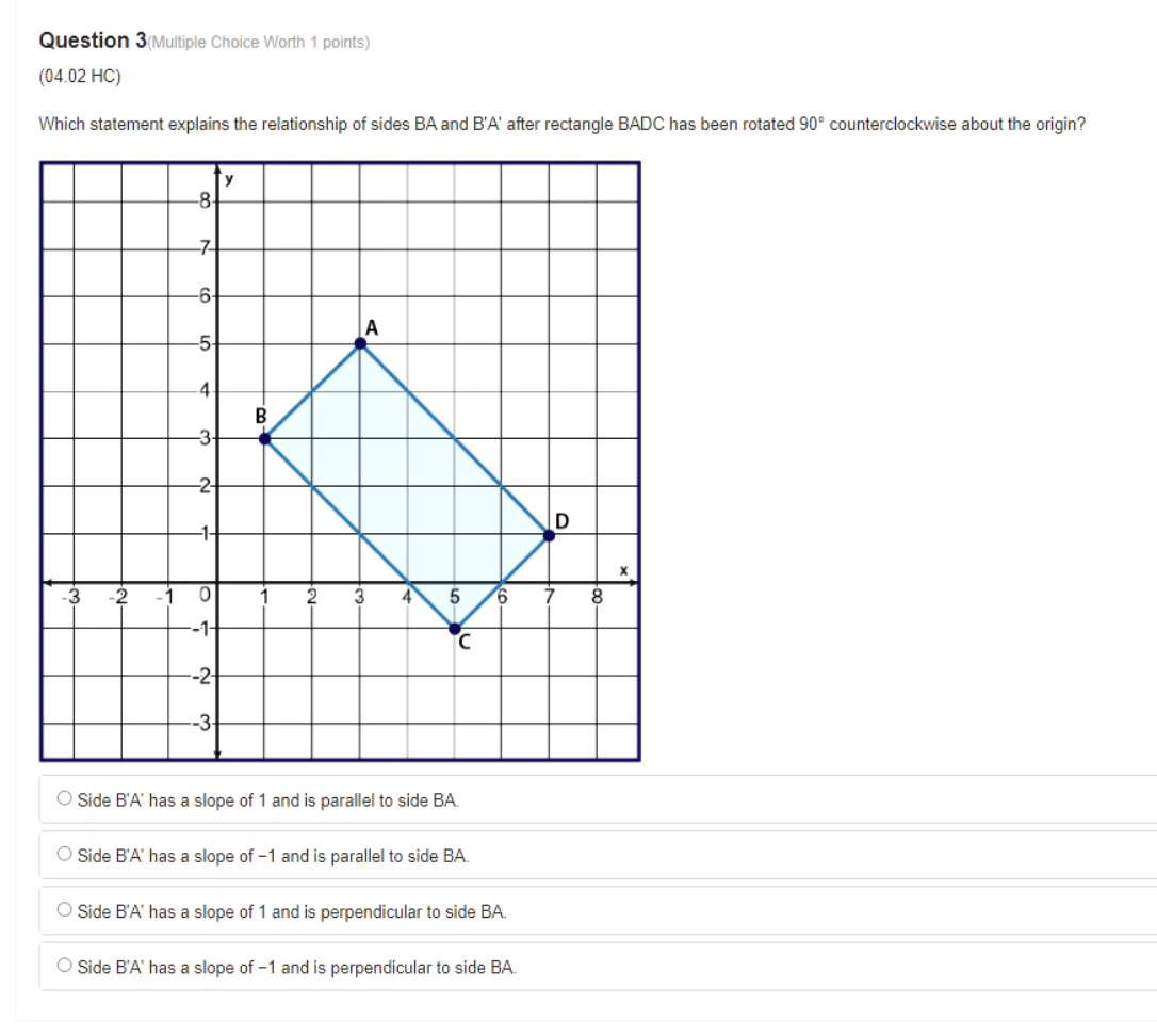 Solved Question 3 Multiple Choice Worth 1 Points) (04.02 HC) | Chegg.com