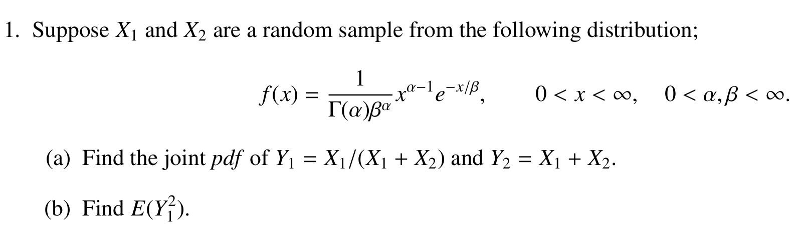 Solved Suppose X1 and X2 are a random sample from the | Chegg.com